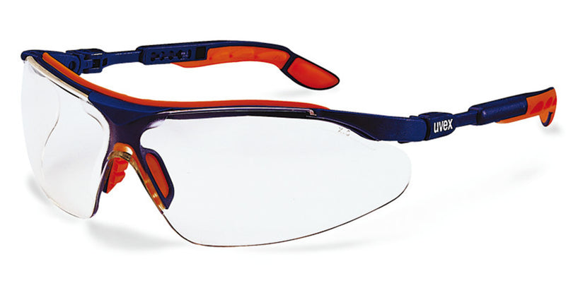 Y406.1: Gafas de seguridad i-vo, incoloras, azul, naranja (1 unidad) - Quimivitalab