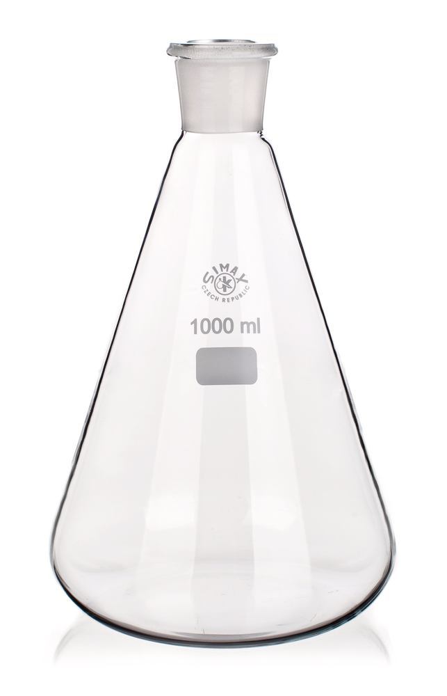 NT33.1: Matraz Erlenmeyer ROTILABO, junta de vidrio esmerilado,25 ml, 19/26 (10 uds) - Quimivitalab