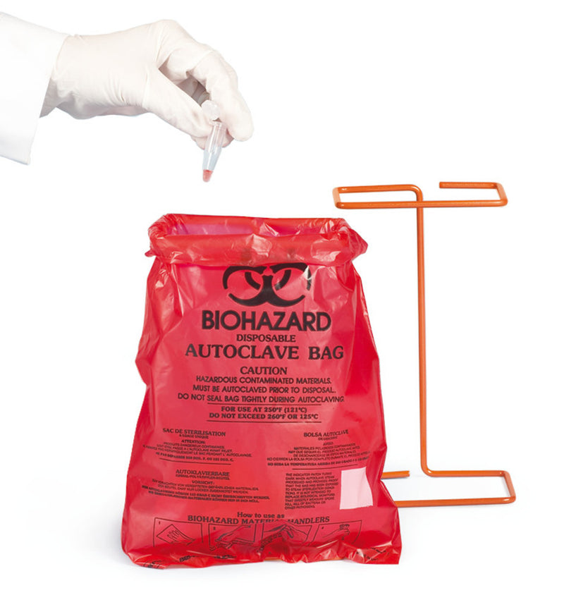 YA55.1: Bolsas para desechos Biohazard Bench-Top (100 ud) - Quimivitalab