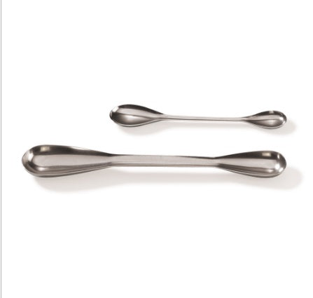 YC89.1 Cuchara doble grande, 30mm, 230 mm, acero inoxiadable, esterilizable en autoclave - Quimivitalab