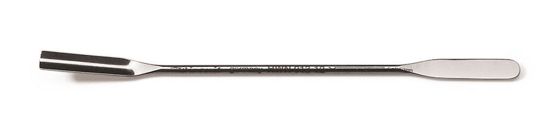 YL17.1: Espátula estándar acero inox,  para polvo, 210 mm, 9 mm (1 ud) - Quimivitalab