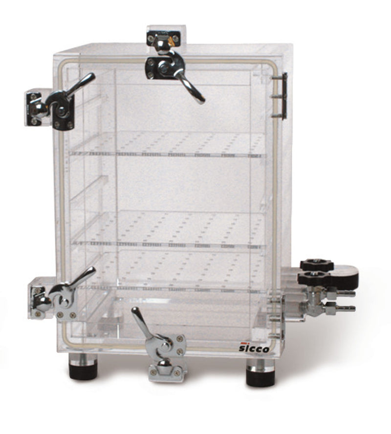 YT40.1: Desecador de vacío, Bohlender, PMMA, transparente, 24,5 litros - Quimivitalab
