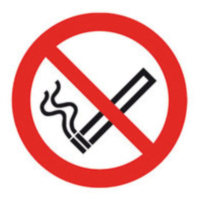 YX32.1 Señal de prohibido fumar, según ISO 7010, autoadhesva 100 mm - Quimivitalab