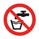 YX34.1 Señal de agua no potable, según ISO 7010, autoadhesivo, 100 mm - Quimivitalab