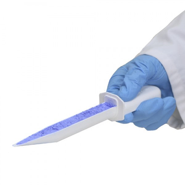 8284A-250S Espátula para polvo STERIWARE, blanca, estéril, hoja de 250 mm, L=330 mm (100 uds) - Quimivitalab