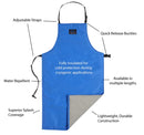 0525.1 Delantal criogénico azul para trabajos en zonas de ultracongelación- Quimivitalab