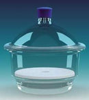 047.200 Desecador SIMAX tapa botón de 200 mm con placa de 190 mm, vidrio borosilicato 3,3. - Quimivitalab