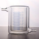 178.250-E  Vaso encamisado de 250 ml Con dos olivas de 10 mm y graduación azul - Quimivitalab