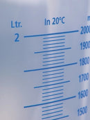 7110-2000 Jarra graduada, apilable, PP, 2000 l, asa abierto (2 uds) - Quimivitalab