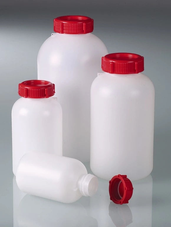0322-0250: Botella de cuello ancho precintable  HDPE  250 ml. - Quimivitalab