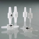 8714-0100: Válvula retención.b. cónicas.PPØ10-14mm.grabado - Quimivitalab