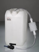 5605-1000 Sifón de aspiración con grifo de rótula, LDPE/PVC/PP, 9 litros/minuto