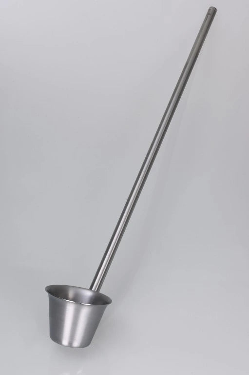 5354-1000 Cucharón de acero inoxidable, longitud total 115 cm, volumen 1000 ml- Quimivitalab