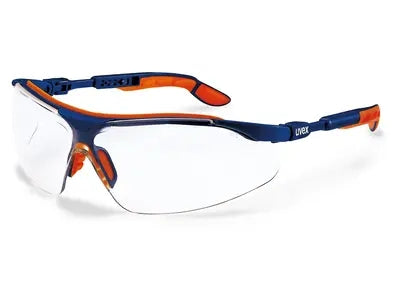 2502-2010 Gafas de seguridad de diseño deportivo, montura azul y naranja - Quimivitalab