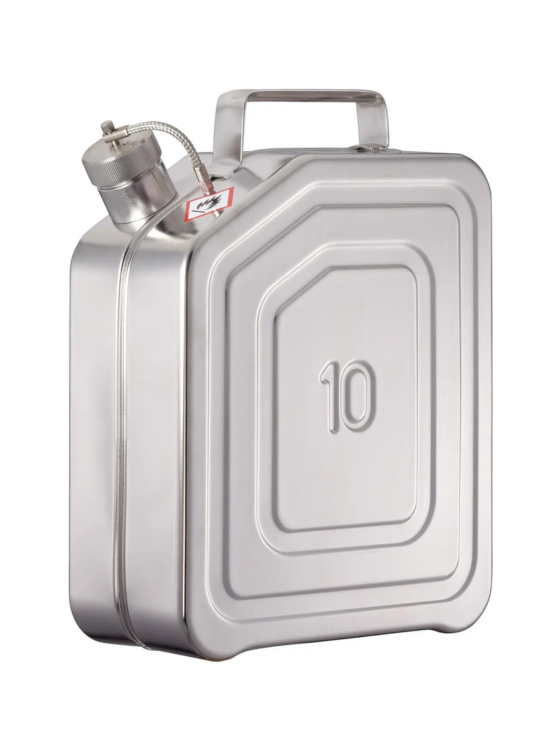 2601-2010 Bidón de seguridad de acero inoxidable con dosificador y válvula , 10 litros - Quimivitalab