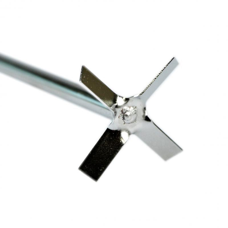 G-22005163 Varilla agitadora de acero inoxidable en cruz de 4 palas. tipo 3 - Quimivitalab